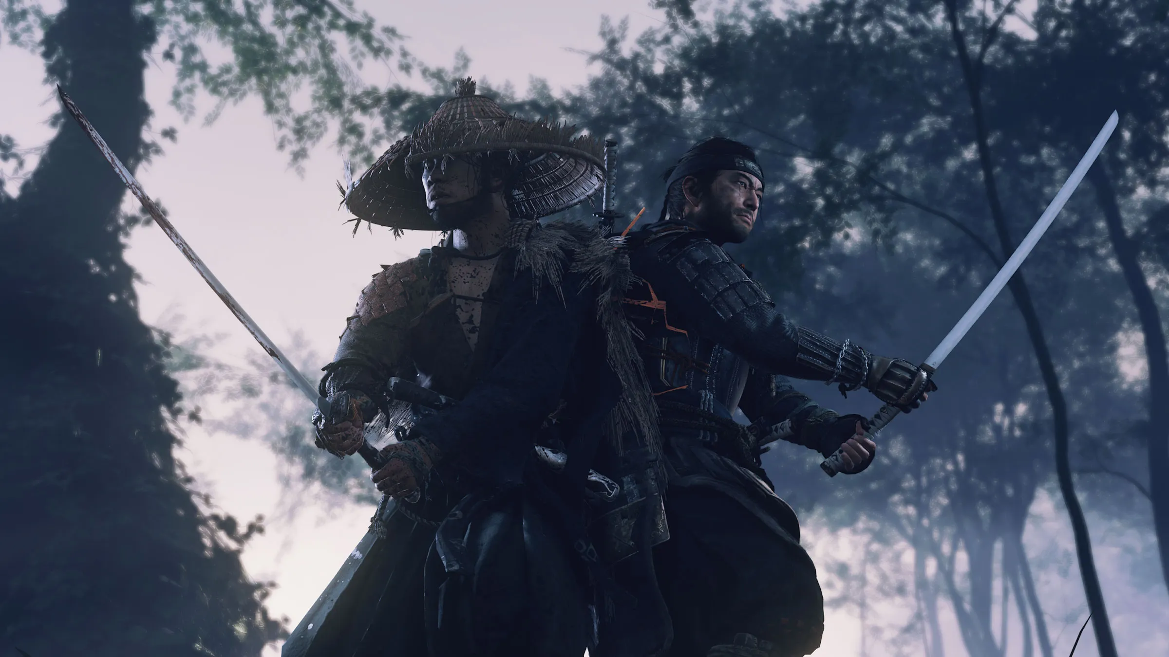 Intense sword duel in Ghost of Tsushima PS5